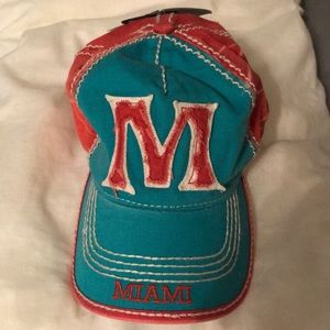 Miami Robin Ruth Blue and Coral/Red Women’s Hat
